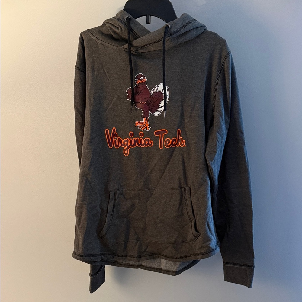 Colosseum Gray Virginia Tech Long Sleeve Hoodie
